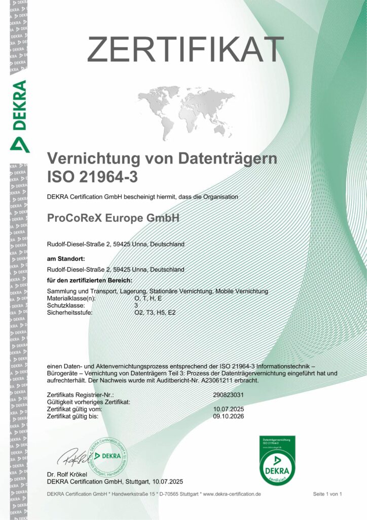 ISO-21964-3-Datentragervernichutng